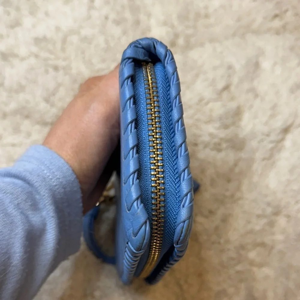 Tory Burch Vibrant Blue Marion Smartphone Leather Wristlet